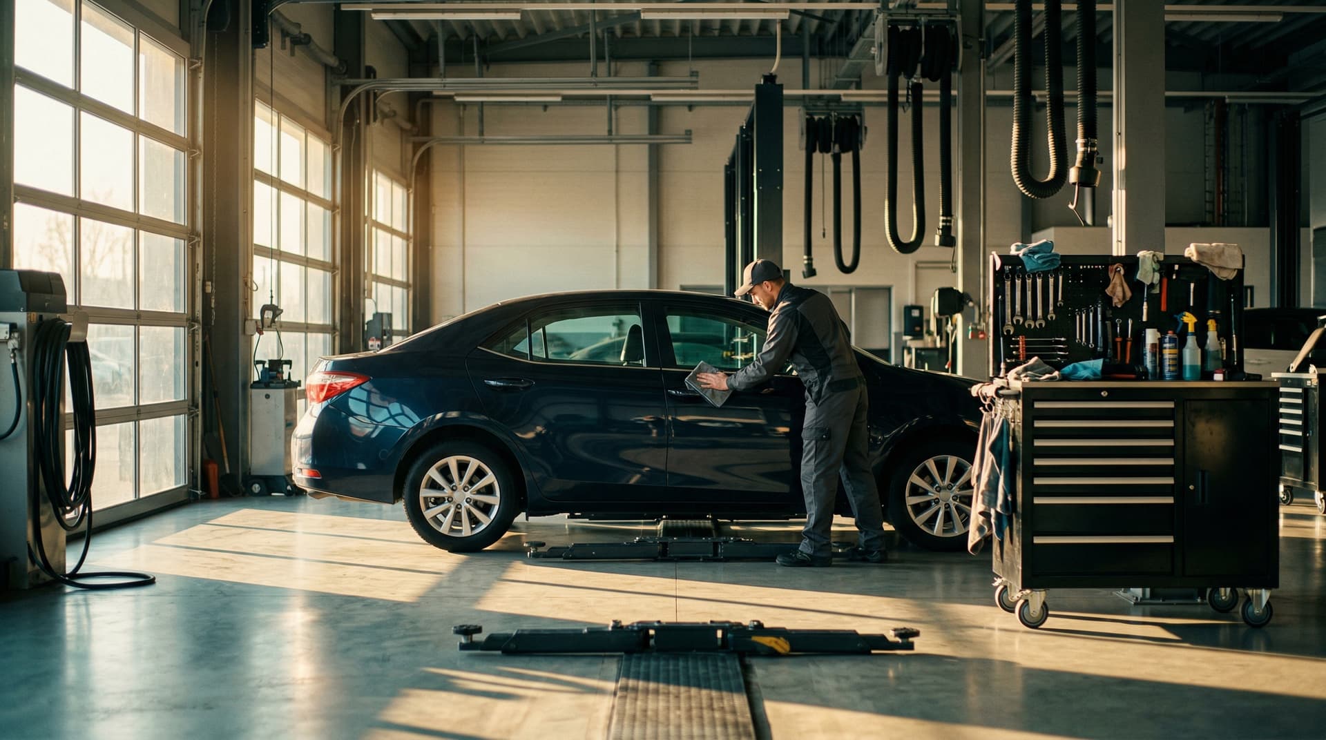 WA CAR HIRE workshop and vehicle preparation area